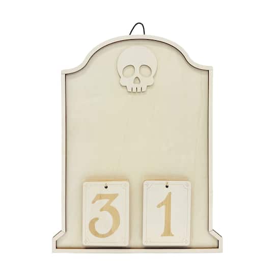 16" Tombstone Halloween Countdown DIY Wood Décor by Make Market®